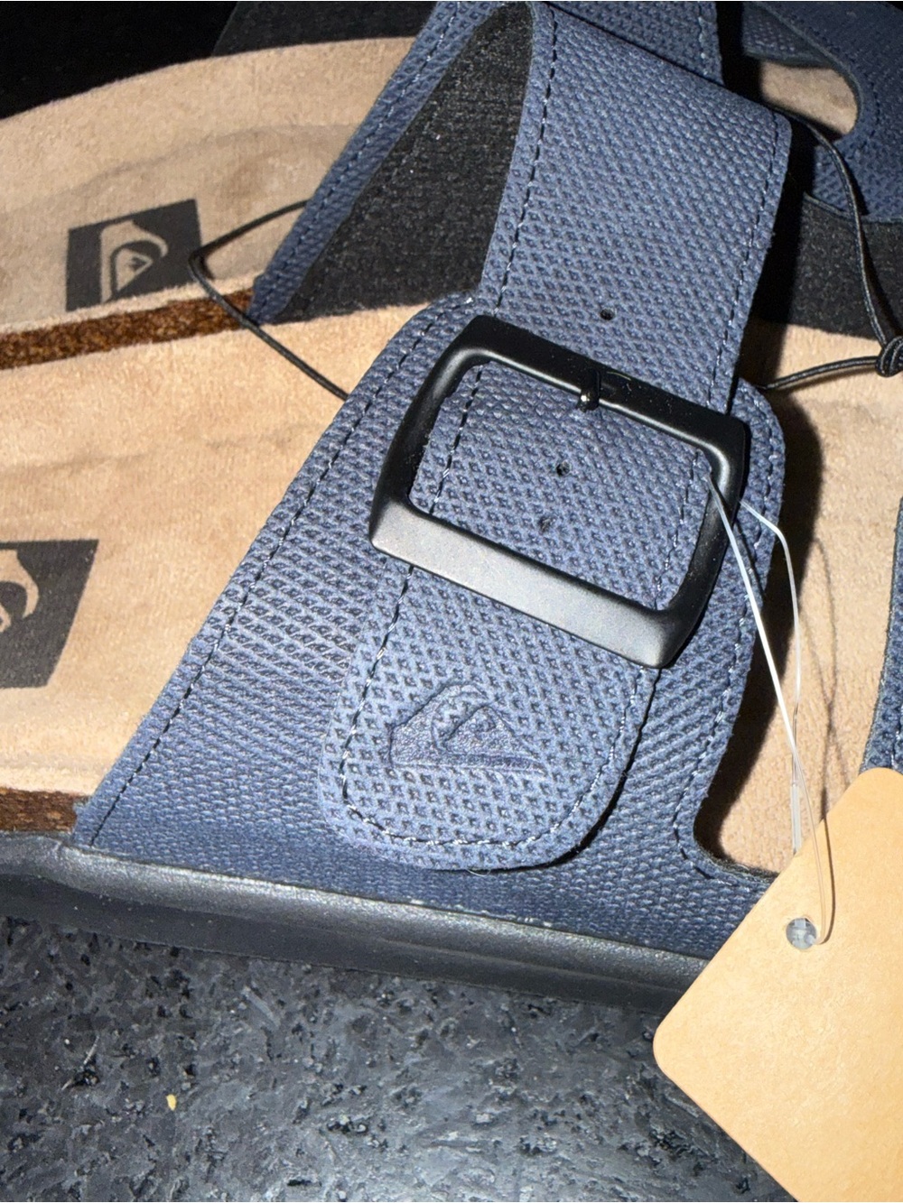 NEW Quiksilver Embark Deck Double Strap Navy  Dual-Buckle Slide Sandals Sz 9 - Picture 3 of 5